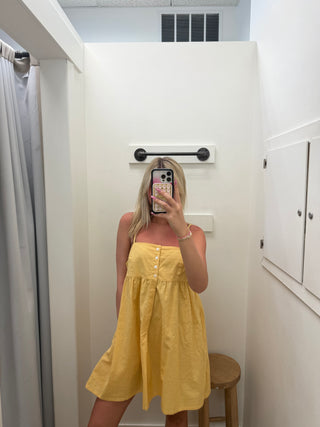 Macie Linen Blended Cami Dress - Honey