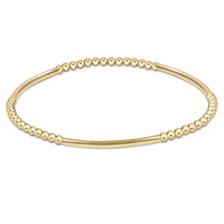 Bliss Bar Pattern Gold 2.5mm Bracelet // Enewton