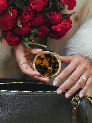 Hand-painted Drugs Handbag Hero Pill Compact - Tortoise // Solar Eclipse