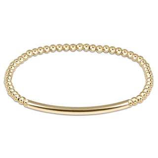 Extends Bliss Bar Smooth Gold 3mm Bracelet // Enewton