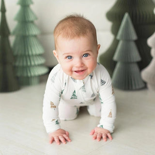 Evergreen Dreams Bamboo Romper – Ivory