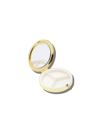 Hand-Painted Caviar Handbag Hero Pill Compact // Solar Eclipse