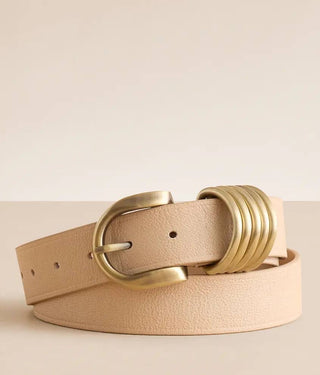 Rori Leather Belt - Cream // Free People