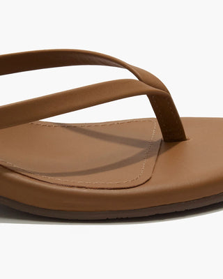 Julia Leather Flip Flops - Camel // Tkees