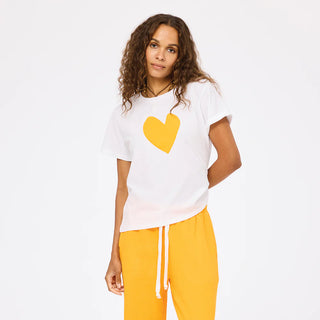 Suke Imperfect White Heart Graphic Tee - White Clementine // Kerri Rosenthal