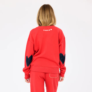 Ex-Boyfriend Patchwork Sweatshirt / Poppy Red // Kerri Rosenthal