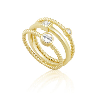 Leslie Ring Stack - Gold
