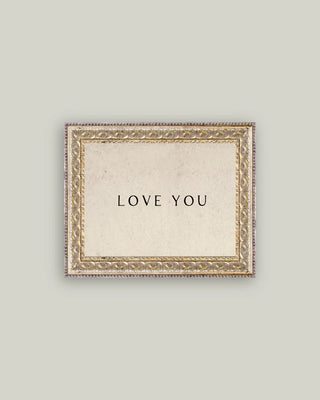 Love You 10 x 8 Fancy Gold Frame