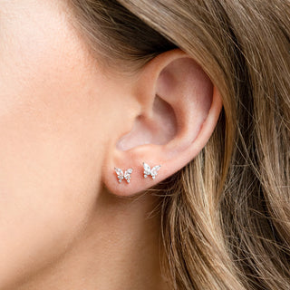 Remember Me Butterfly Studs- Gold
