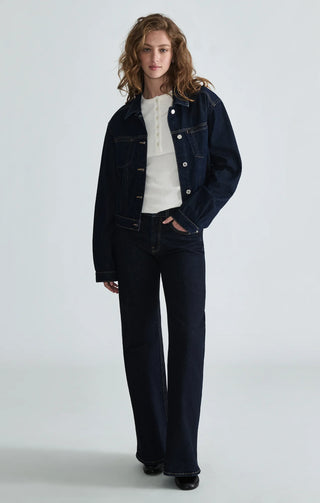 Sadie Night Rinse Classic Blue Trucker Jacket // Mavi