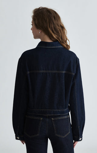 Sadie Night Rinse Classic Blue Trucker Jacket // Mavi