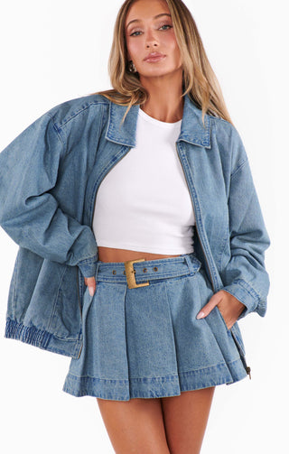 Carter Bomber Jacket Ozone Indigo // Show Me Your Mumu