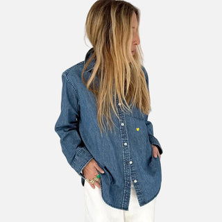 KR Mia Denim Shirt - True Denim // Kerri Rosenthal