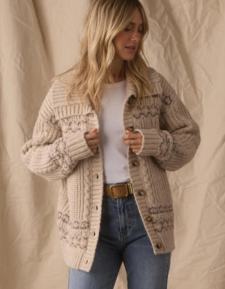 Millie Sweater Jacket // Cream Multi