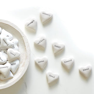Mini Ceramic Pocket Heart with Words