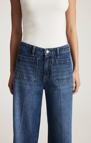 Mavi / Christine High Rise Wide Leg Jean / Dark Brushed Classic Denim