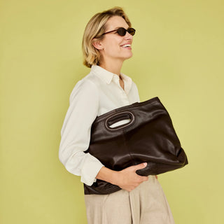 Orly Milled Leather Tote Bag - Cafe // Latico Leathers