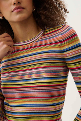 Madison Knit Long Sleeve - Multi Stripe // Pistola
