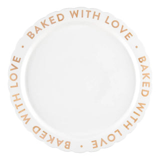 Baked With Love Scalloped Gold Plate