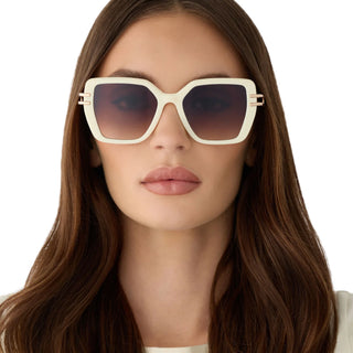 DIFF Dasha Courtside Ivory Sunglasses
