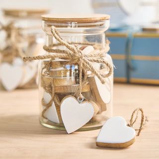 Enamel + Wood Heart Ornament