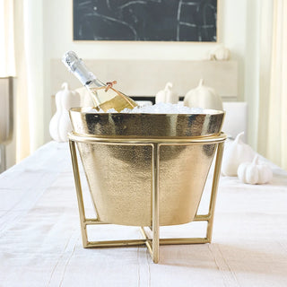 Medium Gold Aluminum Champagne + Wine Bucket