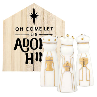 Adore Him Ceramic Figurines - 3 Kings