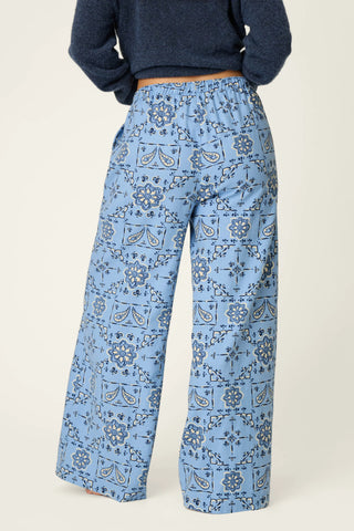 Classic Paisley Bandana Print Flannel Pajama Pants