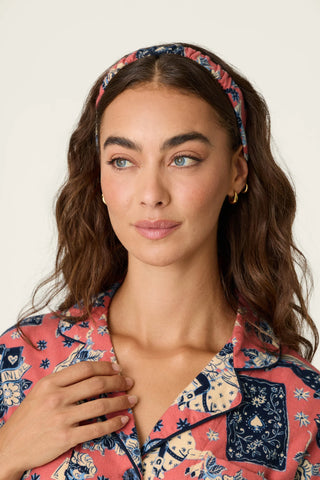 Lucky in Love Western Print 3-Piece Long Sleeve Flannel PJ Set