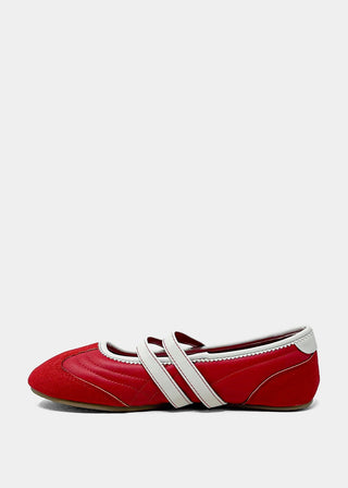 Salome-Red Ballet Flats // SHUSHOP