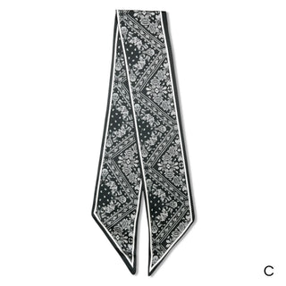 Large Twilly Paisley Scarf - Full Black