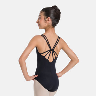 SL126 Gionata - Black - Strappy Back Cami Leo