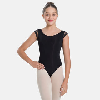 SL139 Fab Deb Child Short Sleeve Leotard - Black