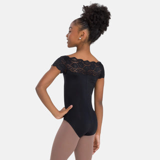 SL17 Tilly Child Cap Sleeve Leotard - Black