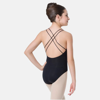 SL19 Lynn - Black - Strappy Back Empire Waist Leo
