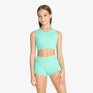 SL220 Sloane Kids Bralette Top w/ Mesh Straps / Mint Green