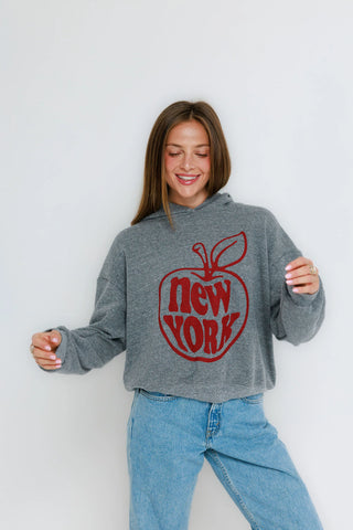 Big Apple New York Classic Hoodie - Heather Grey // Sunny Somewhere