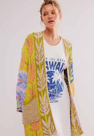 Free People- Mallorca Cardigan- Spring Breeze