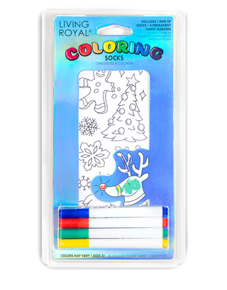 Christmas Coloring Socks