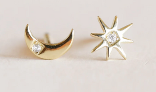 JAXKELLY Sun & Moon Complement Earrings