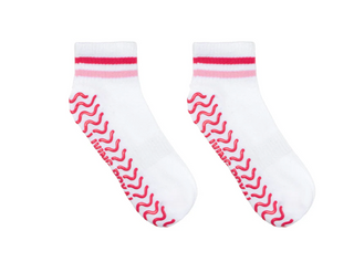 Pink Stripe Grip Socks