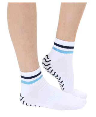 Blue Stipe Grip Socks