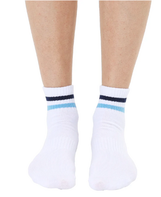 Blue Stipe Grip Socks