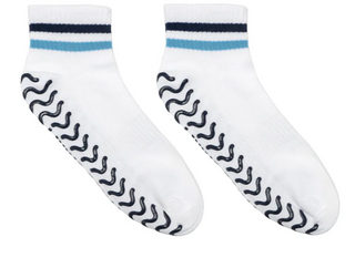 Blue Stipe Grip Socks