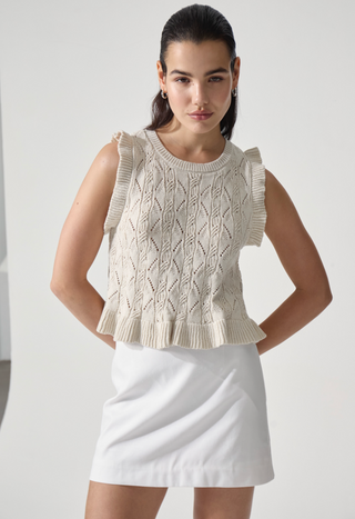 Deluc- Genoa Knit Top- Chalk
