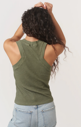 Project Social T- Player Racerback Rib Tank- Rosemary