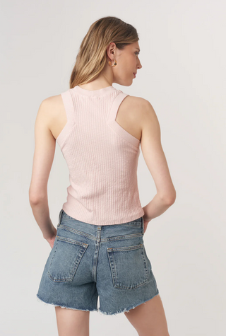 Project Social T- Player Racerback Rib Tank- Cameo Rose