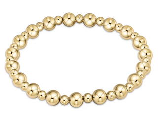 Classic Grateful Pattern Bead Bracelet- Gold / Enewton