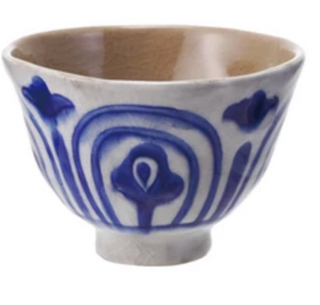 10 oz. Hand-Painted Stoneware Bowl/Teacup, 4 Styles