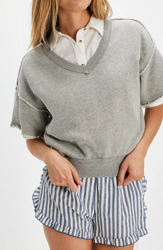 So Easy Sweatshirt- Heather Grey / Free People